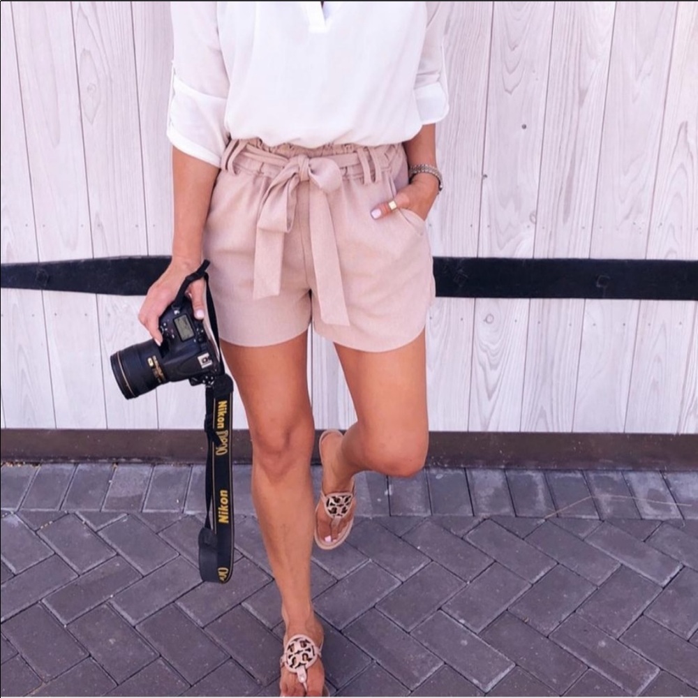 Blush high waisted shorts